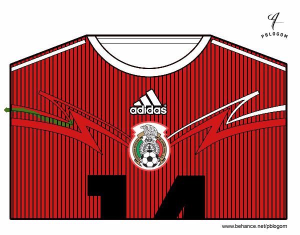 Camiseta del mundial de fútbol 2014 de México