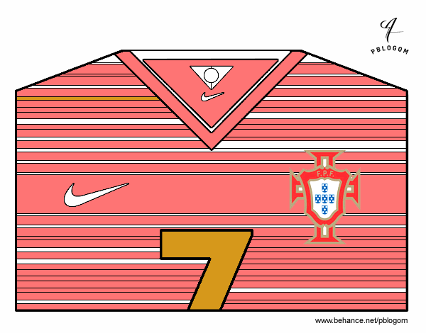 Camiseta del mundial de fútbol 2014 de Portugal