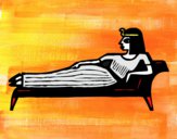 Dibujo Cleopatra tumbada pintado por polillaty