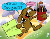 Dibujo Feliz día dibujantes pintado por queyla