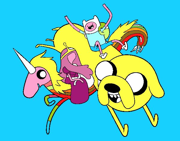 Finn y Jake con la Princesa Chicle