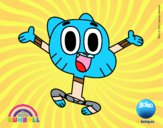 Dibujo Gumball pintado por meagan