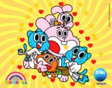 Gumball y amigos contentos