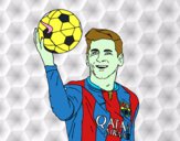 Dibujo Lionel Messi pintado por joab 