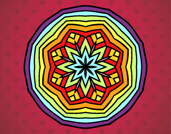 Dibujo Mandala cenital pintado por meagan