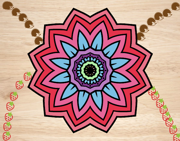 Dibujo Mandala flor de girasol pintado por RUBI45