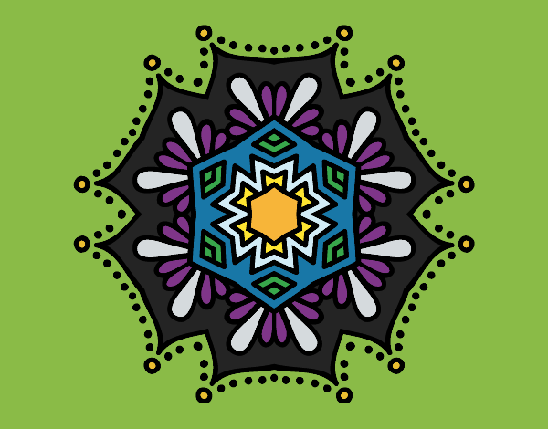 Mandala flor simétrica