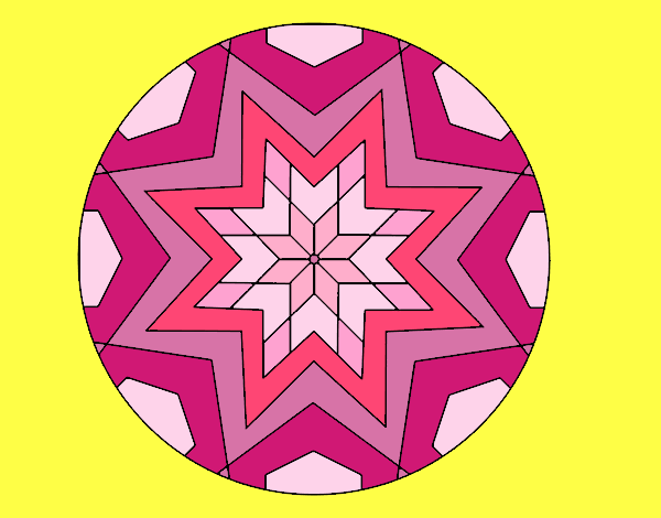 Dibujo Mandala mosaico estrella pintado por vir1201