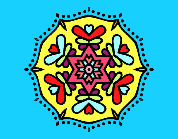 Dibujo Mandala simétrica pintado por vir1201
