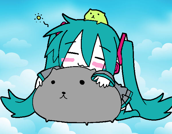 Miku con gatitos