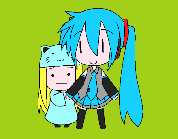 Miku y Kasane Chibi