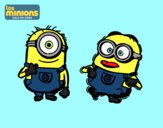 Dibujo Minions - Carl y Dave pintado por meagan