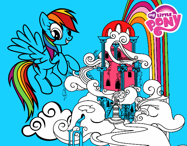 Rainbow Dash en su palacio