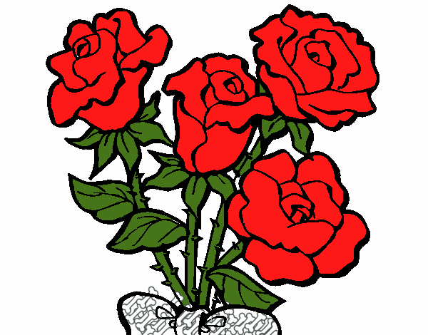 Dibujo de Ramo de rosas pintado por en Dibujos.net el día 21-12-15 a las  04:07:34. Imprime, pinta o colorea tus propios dibujos!