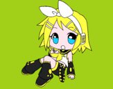 Dibujo Rin Kagamine pintado por sof11