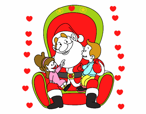 Santa Claus con niños