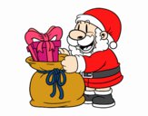 Santa Claus ofreciendo regalos