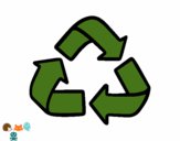 Dibujo Símbolo del reciclaje pintado por Osobal