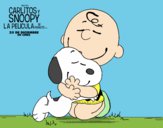 Dibujo Snoopy y Carlitos abrazados pintado por Yandere