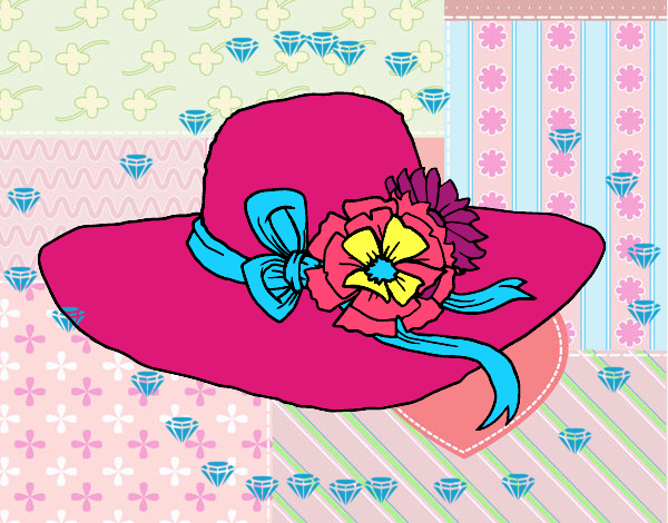 Sombrero con flores