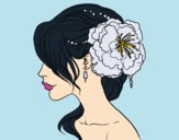 Dibujo Tocado  de novia con flor  pintado por andy2016