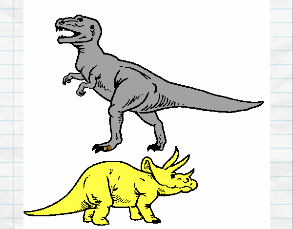 Triceratops y tiranosaurios rex