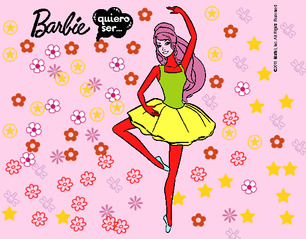 Dibujo Barbie bailarina de ballet pintado por romanioli