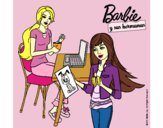 Dibujo Barbie y su hermana merendando pintado por JuanitaPaz