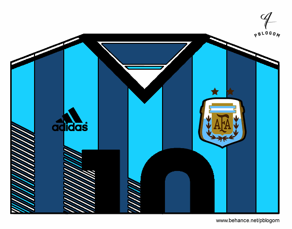 Camiseta del mundial de fútbol 2014 de Argentina