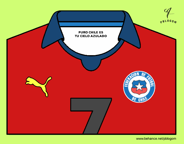 Camiseta del mundial de fútbol 2014 de Chile