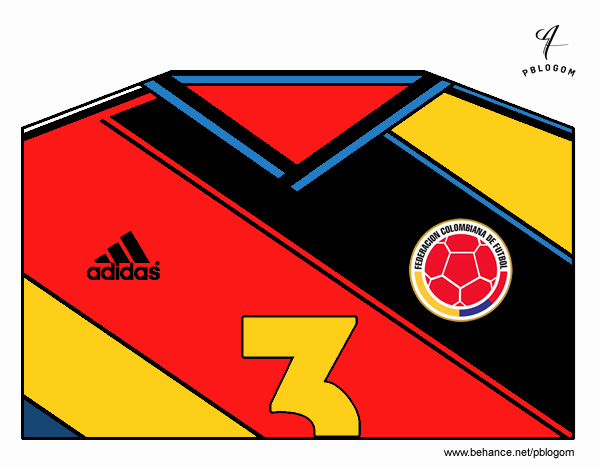 Camiseta del mundial de fútbol 2014 de Colombia