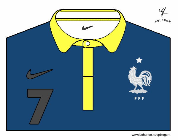 Camiseta del mundial de fútbol 2014 de Francia