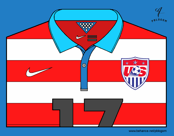 Camiseta del mundial de fútbol 2014 de los Estados Unidos