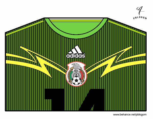 Camiseta del mundial de fútbol 2014 de México