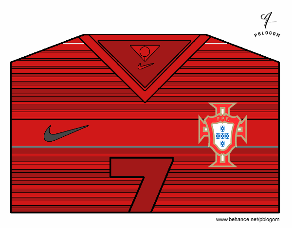 Camiseta del mundial de fútbol 2014 de Portugal