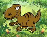 Dibujo Dinosaurio velociraptor pintado por neysiberth