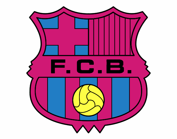 EL ESCUDO F.C.B. DEL EQUIPO DE  MESSI