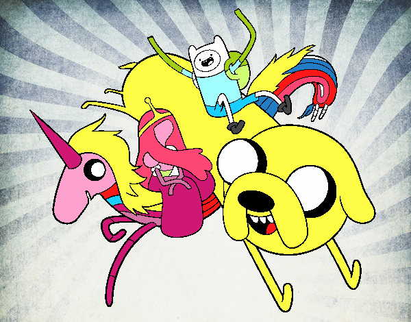 Finn y Jake con la Princesa Chicle