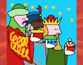 Dibujo Los Reyes Magos 3 pintado por solgagu