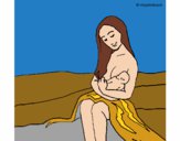 Dibujo Madre con su bebe pintado por Viviko 