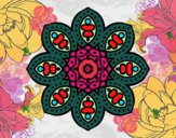 Dibujo Mandala de inspiración árabe pintado por gigiamor