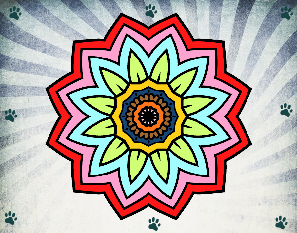 Mandala flor de girasol