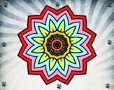 Dibujo Mandala flor de girasol pintado por borjagu