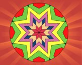 Dibujo Mandala mosaico estrella pintado por ali-salah