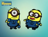 Dibujo Minions - Carl y Dave pintado por ELI17