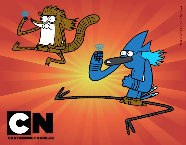 Mordecai y Rigby karatekas