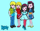 Dibujo Nancy y sus amigos pintado por yarix