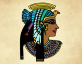 Dibujo Perfil de Cleopatra pintado por queyla