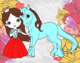 Princesa y unicornio