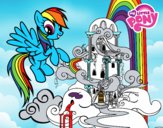 Dibujo Rainbow Dash en su palacio pintado por Mlpcloudy